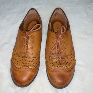 Faux Leather Oxfords